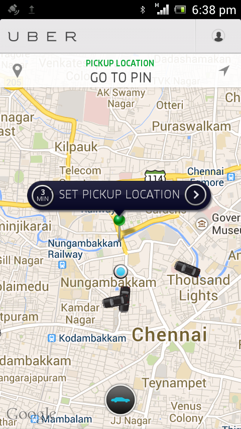 Uber Pick Up Location