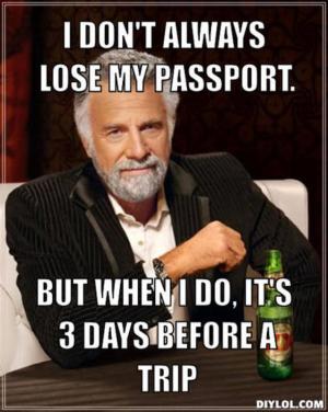 lost passport meme