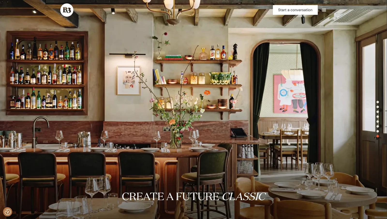 B3 Designers website on desktop