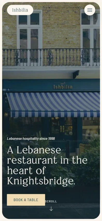 Ishbilia website on mobile