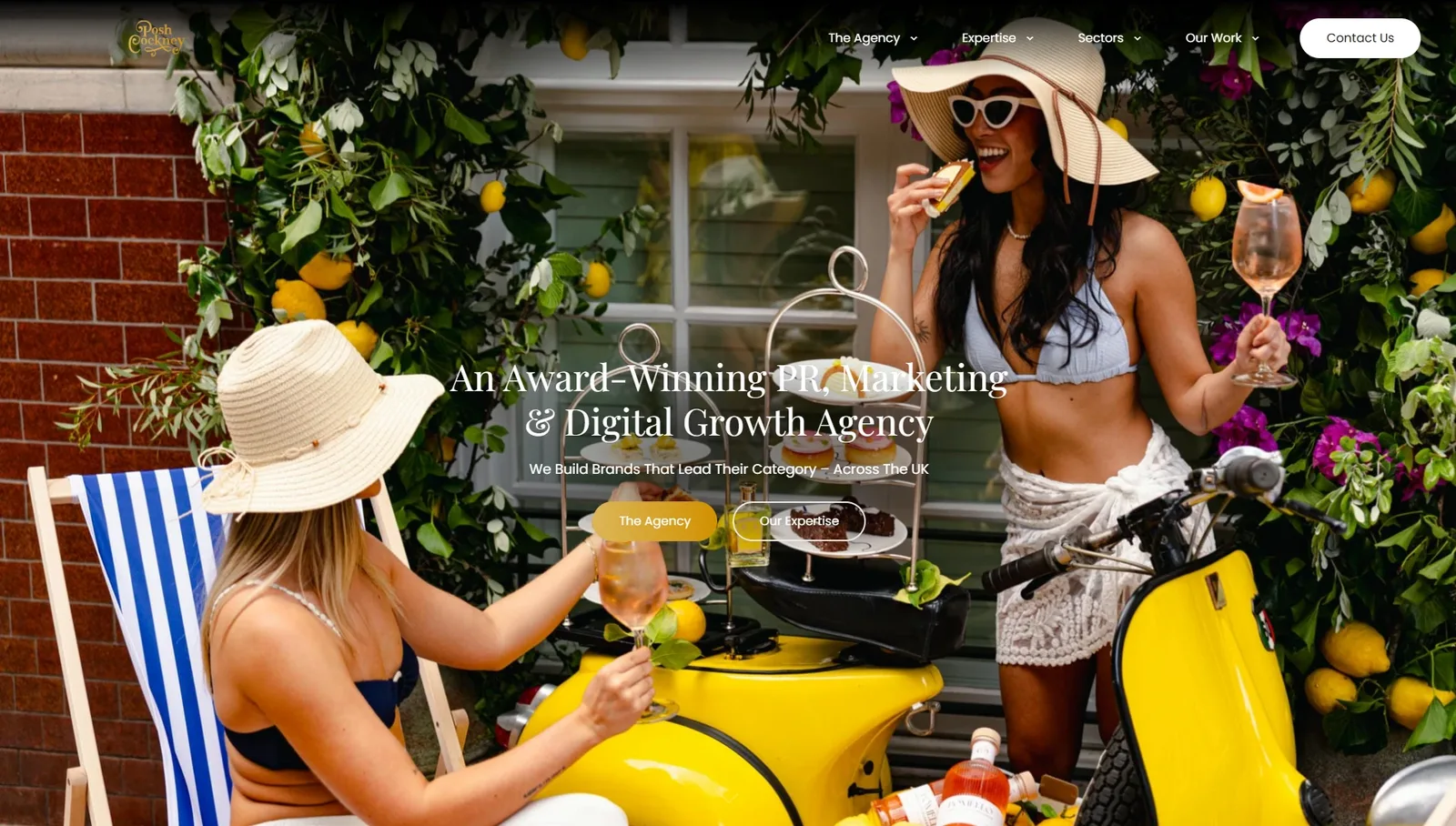 Posh Cockney website on desktop