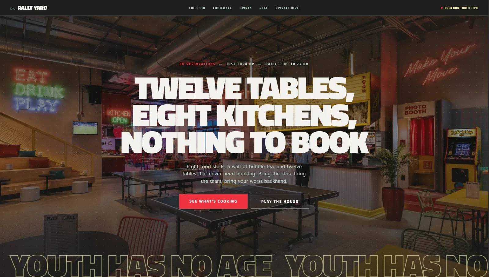 The Rally Yard website on desktop
