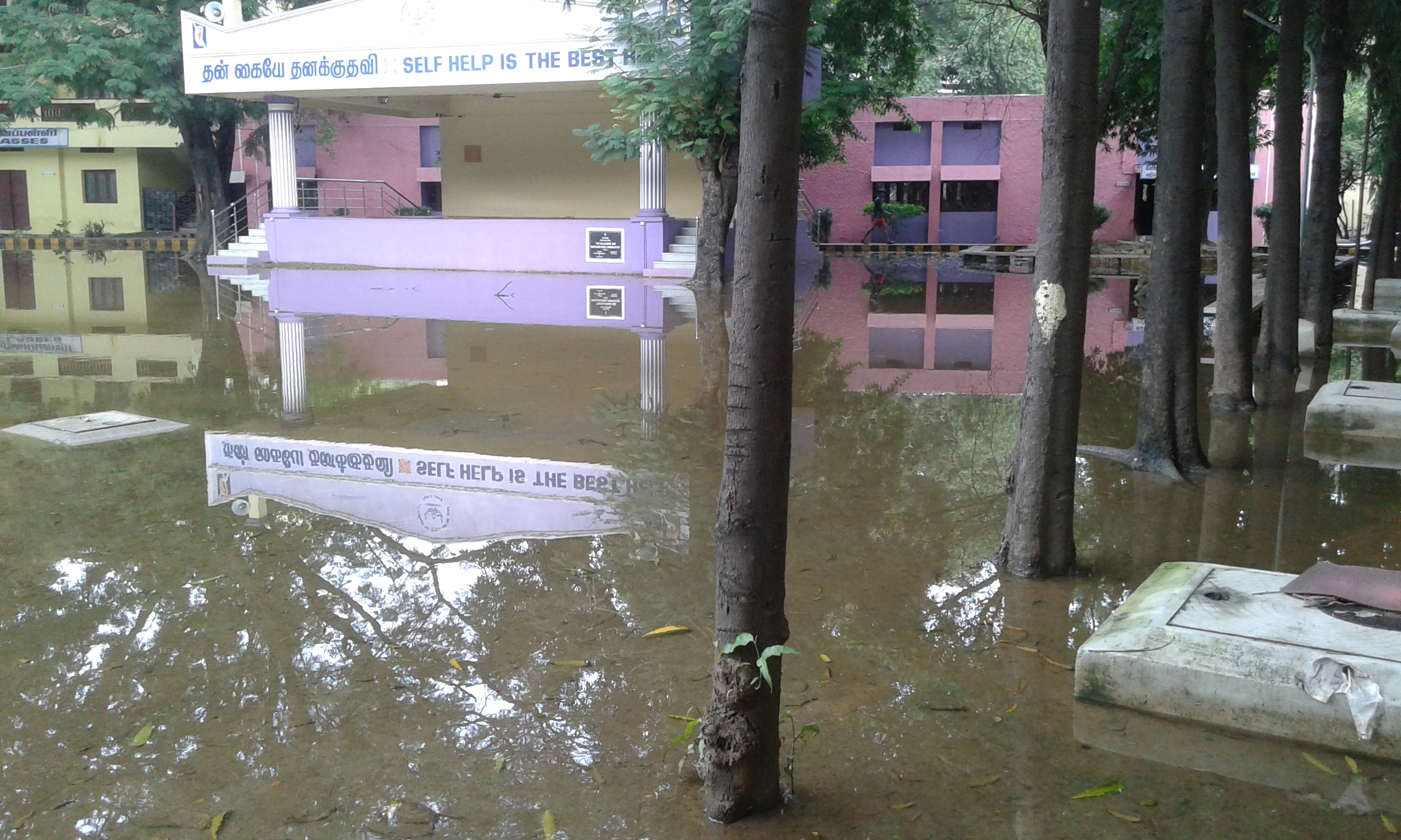 Little Flower School in Nungambakkam, Flood Damage