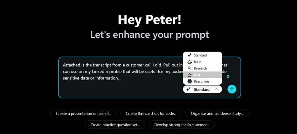 velocity browser prompt rewriter